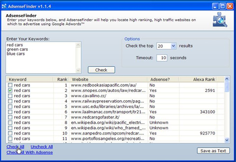 Adwords Digger Screenshot