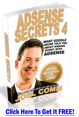 Download Joel Comm's best-selling Adsense Secrets ebook for FREE!
